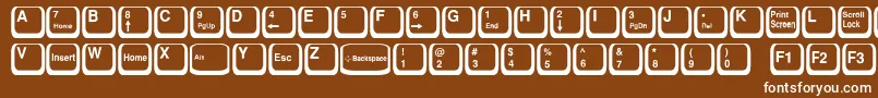 KeyTop Font – White Fonts on Brown Background