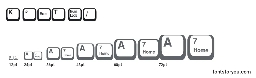 Размеры шрифта KeyTop