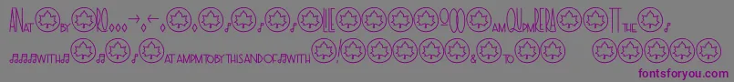 TheraSymbolsandligatures2 Font – Purple Fonts on Gray Background