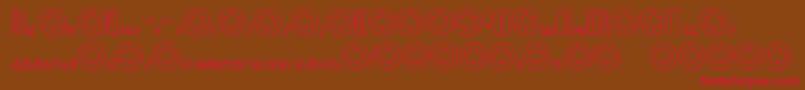 TheraSymbolsandligatures2 Font – Red Fonts on Brown Background