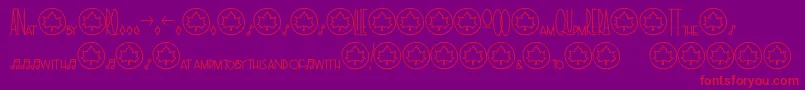 TheraSymbolsandligatures2 Font – Red Fonts on Purple Background