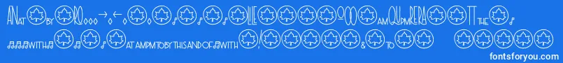 Шрифт TheraSymbolsandligatures2 – белые шрифты на синем фоне
