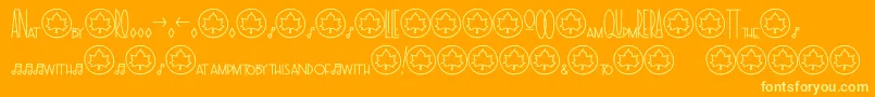 More about TheraSymbolsandligatures2 Font TheraSymbolsandligatures2 Font – Yellow Fonts on Orange Background