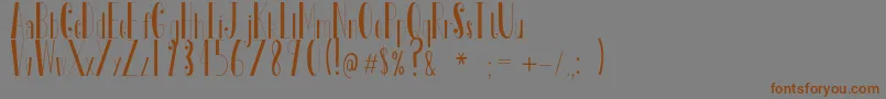 Tosca Font – Brown Fonts on Gray Background