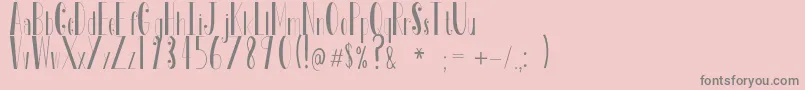 Tosca Font – Gray Fonts on Pink Background