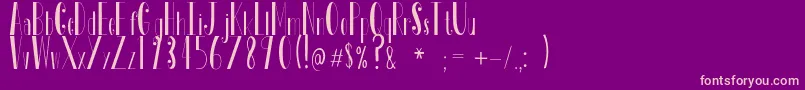Tosca Font – Pink Fonts on Purple Background
