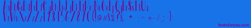 Tosca Font – Purple Fonts on Blue Background