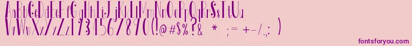 Tosca Font – Purple Fonts on Pink Background