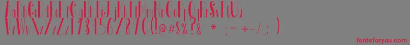 Tosca Font – Red Fonts on Gray Background