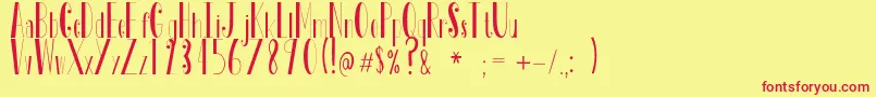 Tosca Font – Red Fonts on Yellow Background