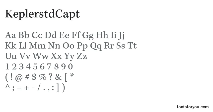 Шрифт KeplerstdCapt – алфавит, цифры, специальные символы