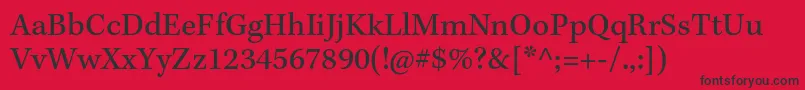 KeplerstdCapt Font – Black Fonts on Red Background