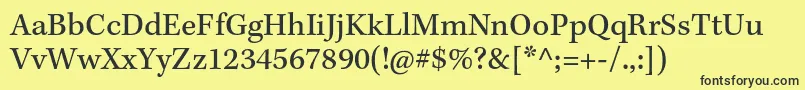 KeplerstdCapt Font – Black Fonts on Yellow Background
