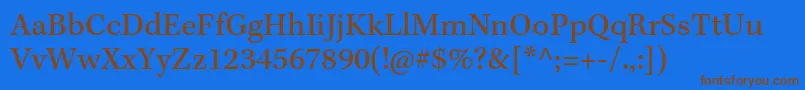KeplerstdCapt Font – Brown Fonts on Blue Background