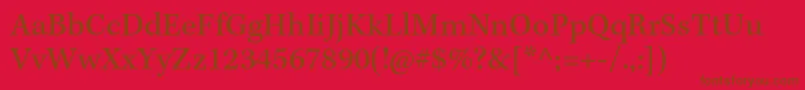 KeplerstdCapt Font – Brown Fonts on Red Background