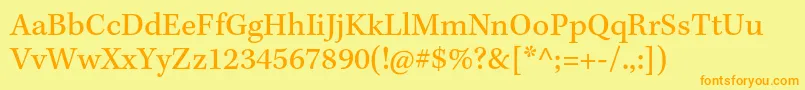 KeplerstdCapt Font – Orange Fonts on Yellow Background