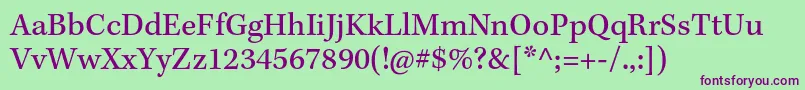KeplerstdCapt Font – Purple Fonts on Green Background