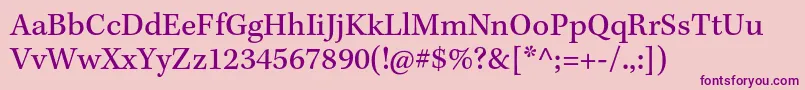 KeplerstdCapt Font – Purple Fonts on Pink Background