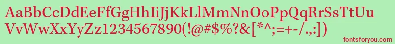 KeplerstdCapt Font – Red Fonts on Green Background