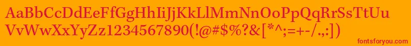 KeplerstdCapt Font – Red Fonts on Orange Background