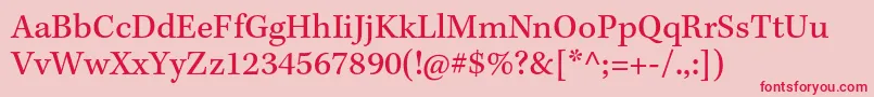 KeplerstdCapt Font – Red Fonts on Pink Background