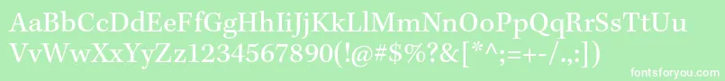 フォントKeplerstdCapt – 緑の背景に白い文字