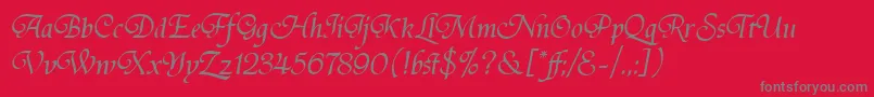 TirantiSolidLetPlain.1.0 Font – Gray Fonts on Red Background