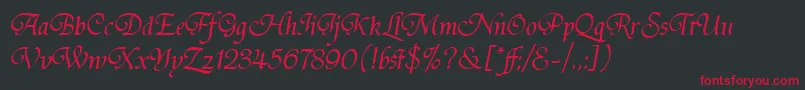 TirantiSolidLetPlain.1.0 Font – Red Fonts on Black Background