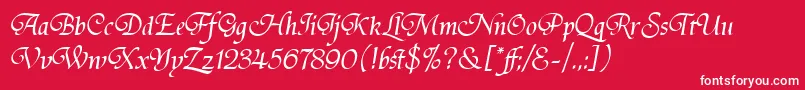 Fonte TirantiSolidLetPlain.1.0 – fontes brancas em um fundo vermelho