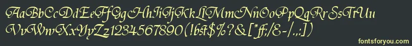 TirantiSolidLetPlain.1.0 Font – Yellow Fonts on Black Background