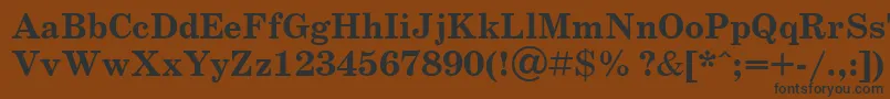 SchoolbookBoldCyrillic Font – Black Fonts on Brown Background