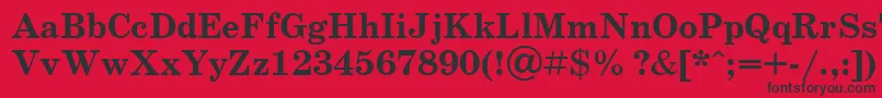 SchoolbookBoldCyrillic Font – Black Fonts on Red Background
