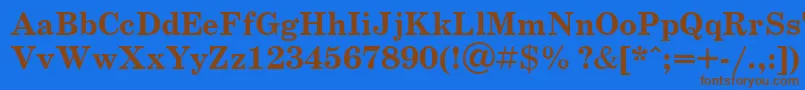 SchoolbookBoldCyrillic Font – Brown Fonts on Blue Background