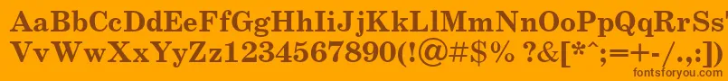 SchoolbookBoldCyrillic Font – Brown Fonts on Orange Background