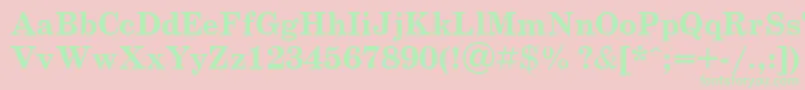 SchoolbookBoldCyrillic Font – Green Fonts on Pink Background