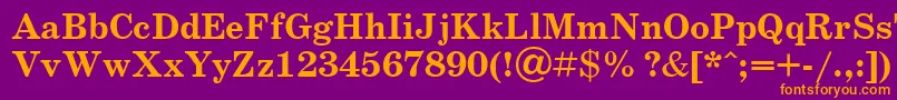 SchoolbookBoldCyrillic Font – Orange Fonts on Purple Background