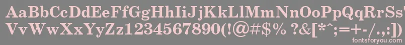 SchoolbookBoldCyrillic Font – Pink Fonts on Gray Background