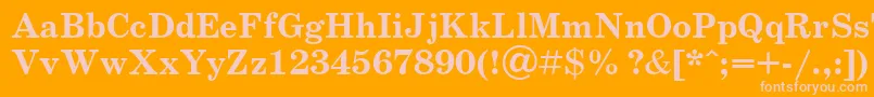 SchoolbookBoldCyrillic Font – Pink Fonts on Orange Background