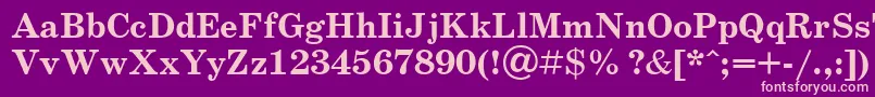 SchoolbookBoldCyrillic Font – Pink Fonts on Purple Background