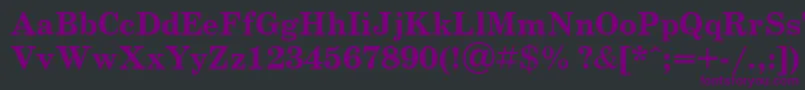 SchoolbookBoldCyrillic-Schriftart – Violette Schriften auf schwarzem Hintergrund