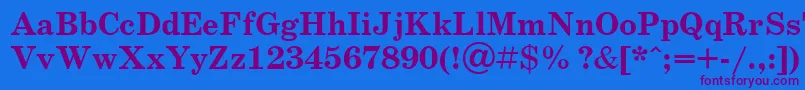 SchoolbookBoldCyrillic Font – Purple Fonts on Blue Background