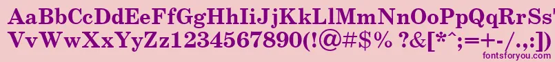 SchoolbookBoldCyrillic Font – Purple Fonts on Pink Background