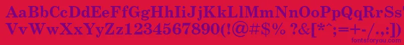 SchoolbookBoldCyrillic Font – Purple Fonts on Red Background