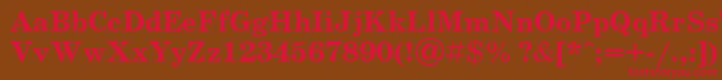 SchoolbookBoldCyrillic Font – Red Fonts on Brown Background