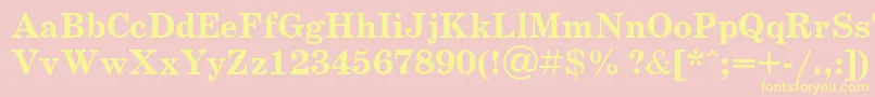 SchoolbookBoldCyrillic Font – Yellow Fonts on Pink Background