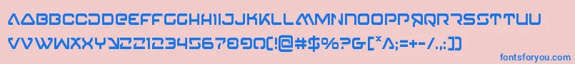 4114blasterv2cond Font – Blue Fonts on Pink Background