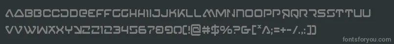 フォント4114blasterv2cond – 黒い背景に灰色の文字