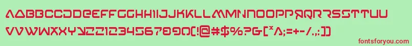 4114blasterv2cond Font – Red Fonts on Green Background