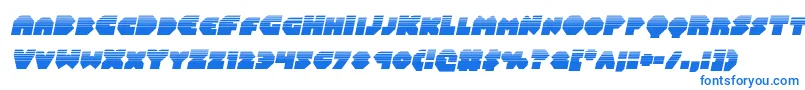 Balastaralhalfital-Schriftart – Blaue Schriften auf weißem Hintergrund