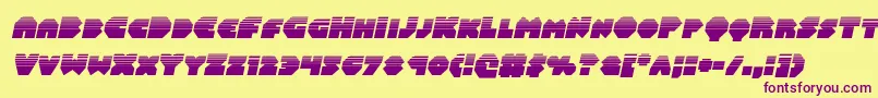 Balastaralhalfital Font – Purple Fonts on Yellow Background